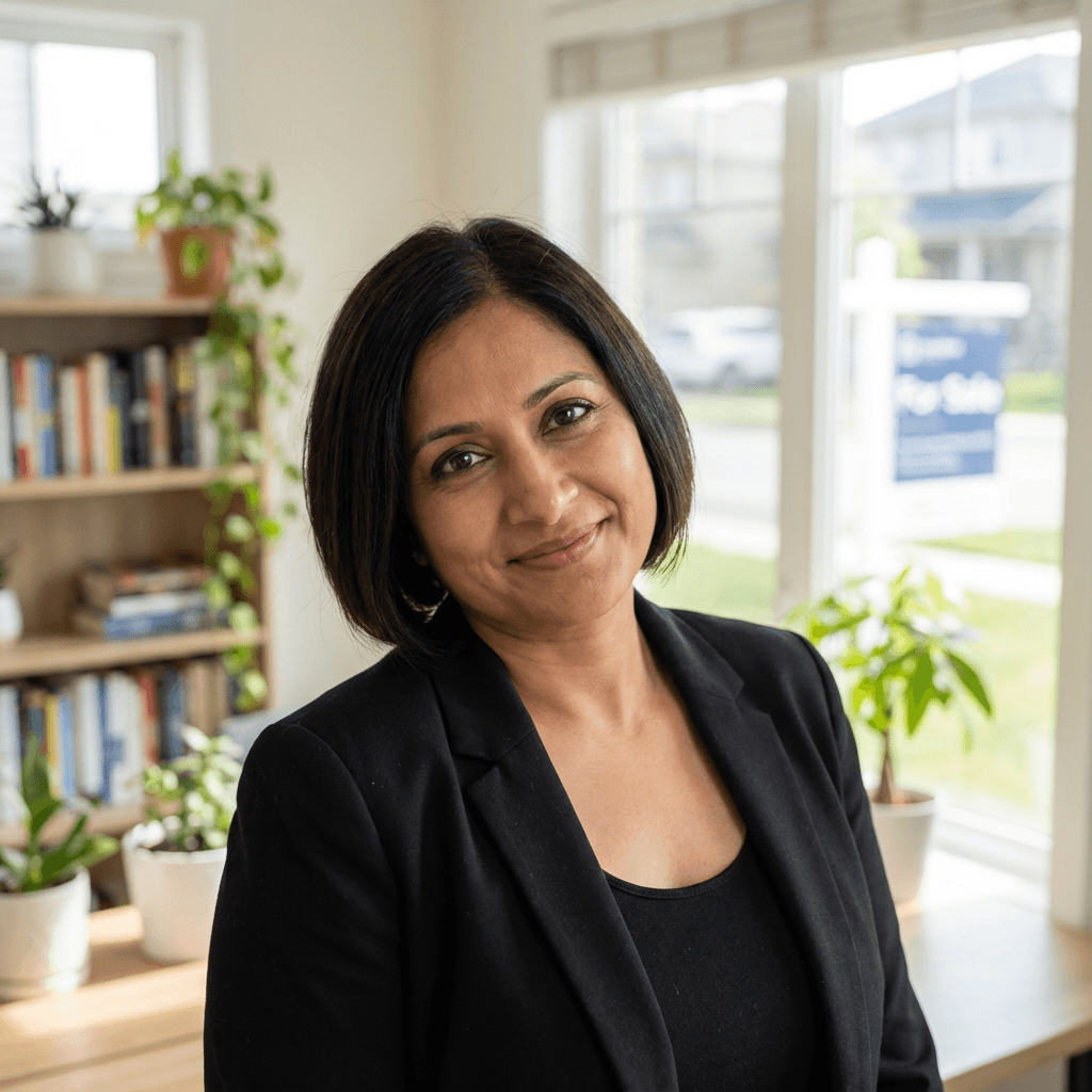 Portrait of a female property owner in her 50s